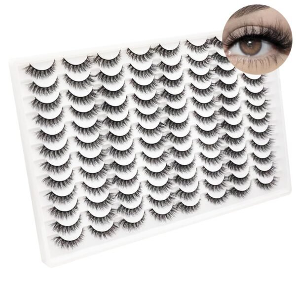 61i-gejVtzL._SL1001_ Azenlo False Eyelashes Review Fluffy Faux Mink Wispy Cat Eye Lashes