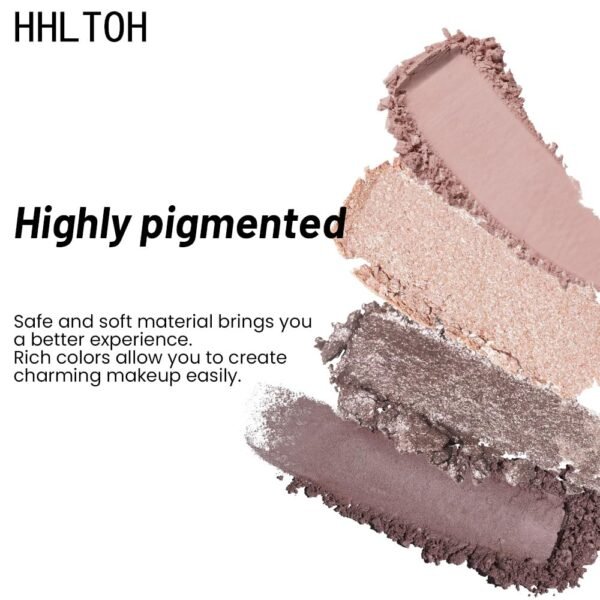 61uJDvotdVL._SL1000_ Quads Matte Eyeshadow Palette HHLTOH Review Long-Lasting Nude Brown Shimmer