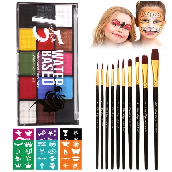 71ELJvCvgoL._SL1280_ ZENTANMEI Face Painting Kit Review Best Water Based Body Paint Palette for Kids Adults