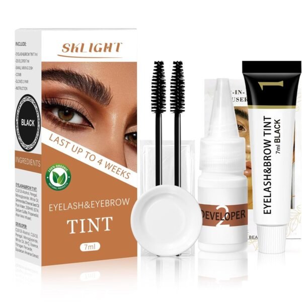 Callmynm Lash and Brow Color Kit Review Long Lasting Natural Black Results