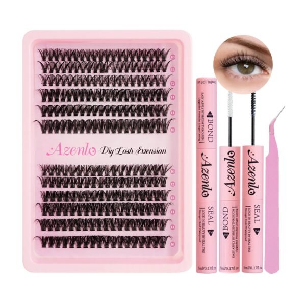 DIY Lash Extensions Cluster Kit Review Azenlo 40D 60D Volume False Lashes