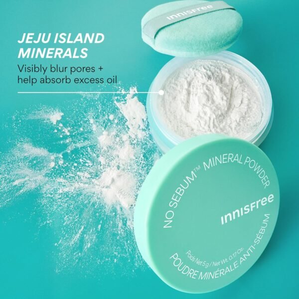 Innisfree No Sebum Matte Mineral Powder Review Best Korean Loose Setting Powder for Shine Control