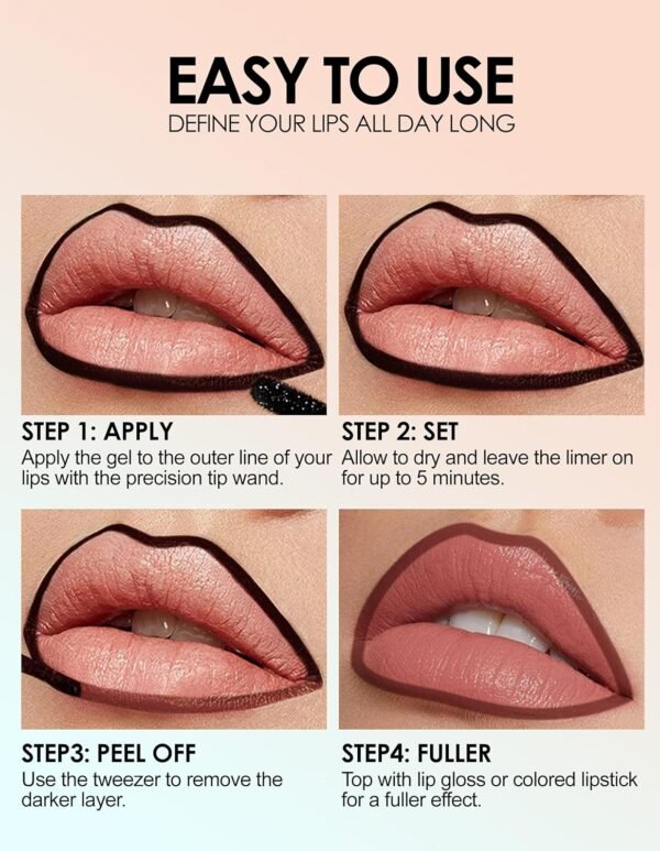 817VExAuoFL._SL1500_ Erinde Peel Off Lip Liner Stain Review Long Lasting Matte Waterproof Lipliner